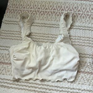 white bathing suit top